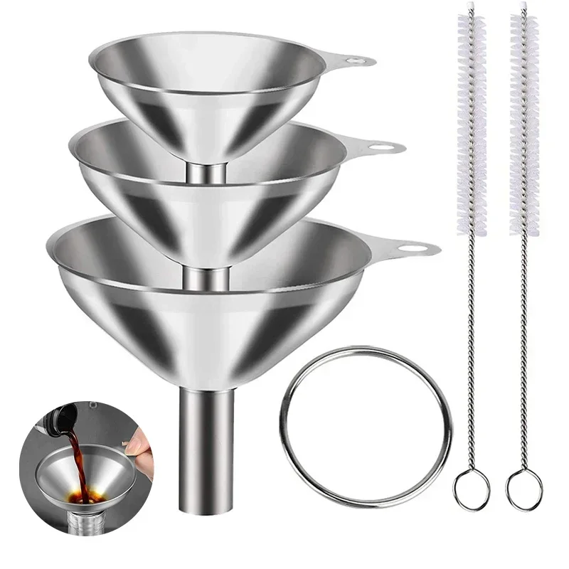 Kitchen Gadgets New - 3/5 stuks roestvrijstalen keukentrechters set food