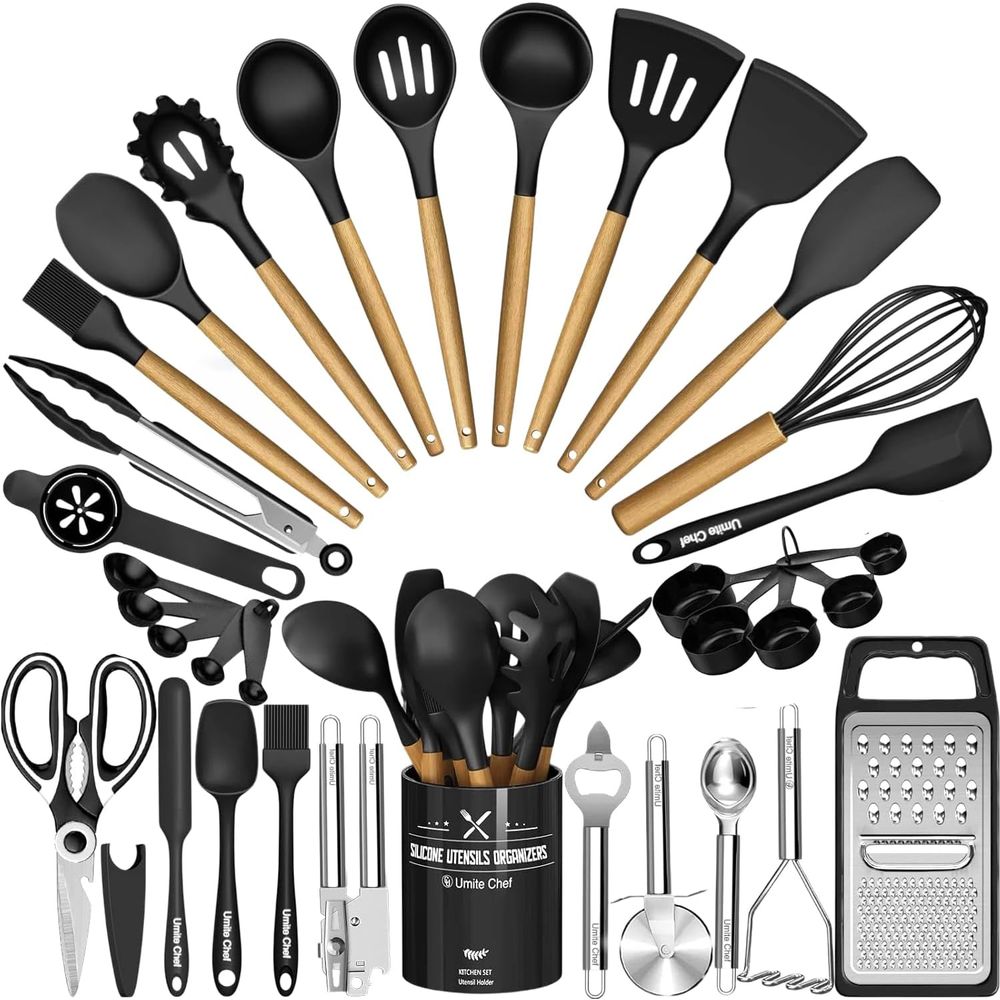 Kitchen Gadgets Holder - Keukenhulpjesset - 34-delige siliconen kookgereiset met