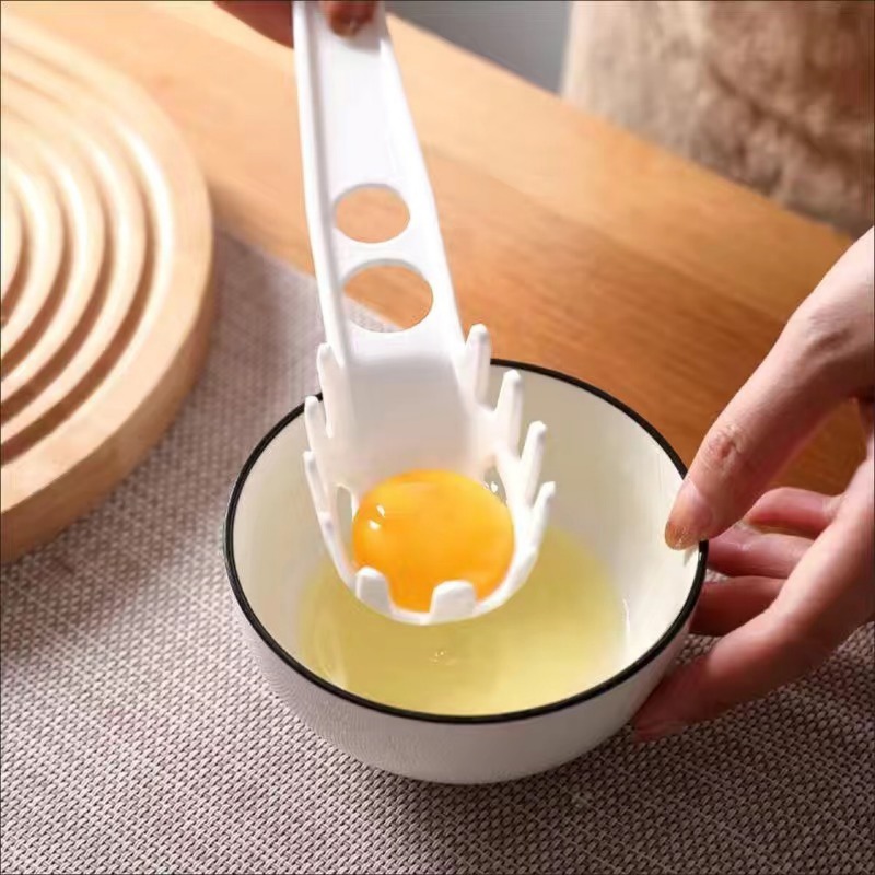 Kitchen Gadgets Pasta - Multifunctionele noedellepel met eierscheider, geperforeerde pastavork