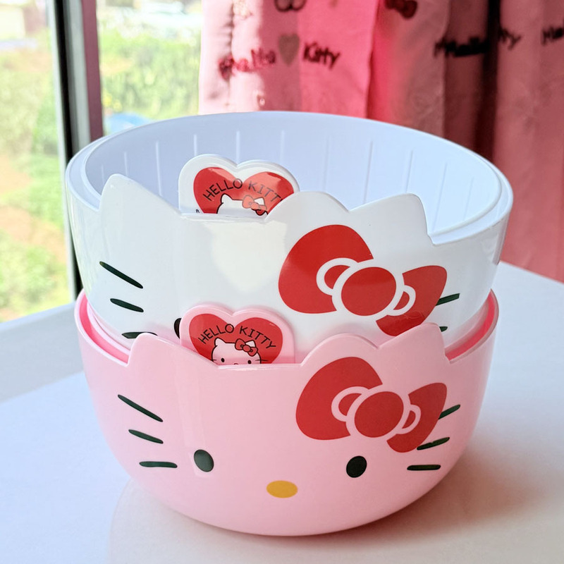 Kitchen Home Gadgets - Hello Kitty Nieuwe Duurzame Dubbellaagse Afdruipbak