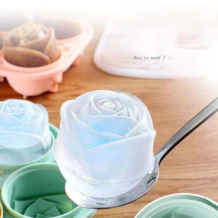 Kitchen Handy Gadgets - 3D Rose Ice Mallen 4 Gaten