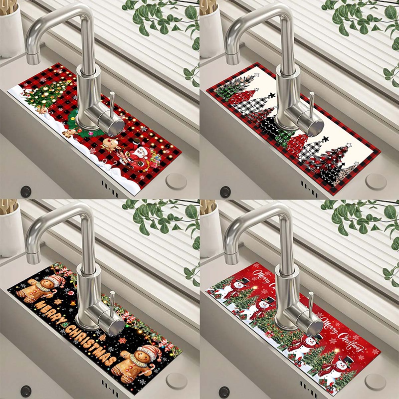 Kitchen Gadgets Best Sellers 2025 - Kerst Keuken Diatomeeënaarde Mat Kraan Absorberende
