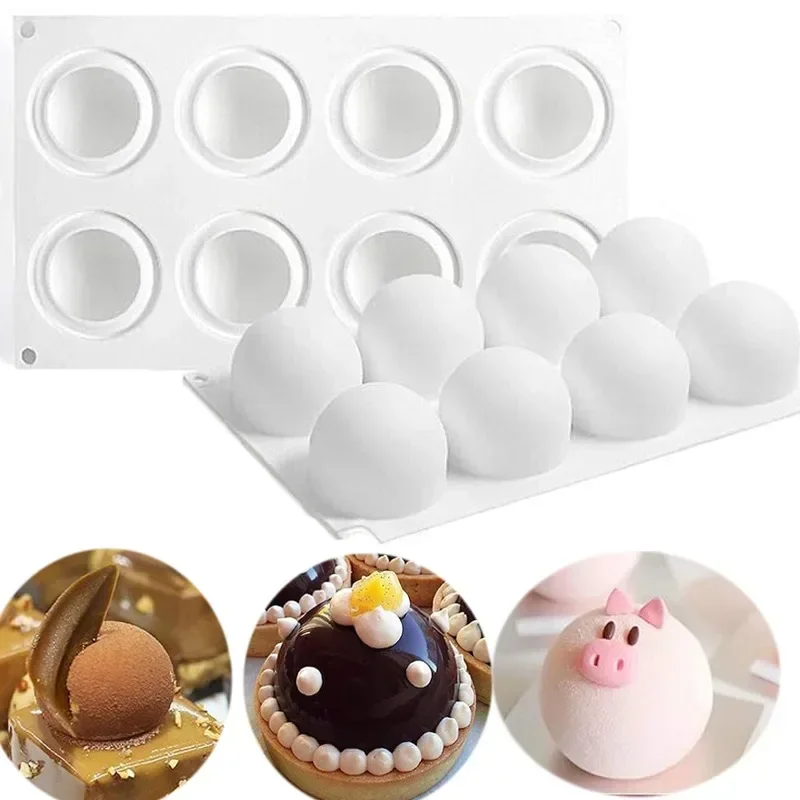 Kitchen Handy Gadgets - 3D Bol Siliconen Mal Voor Mousse