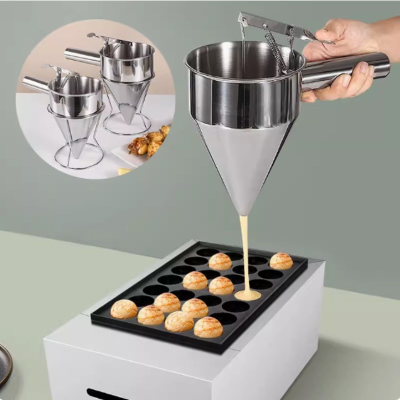 Kitchen Handy Gadgets - 600/1200ML RVS vloeistof trechterdispenser, octopusbal-gereedschap, kookkeukenaccessoires