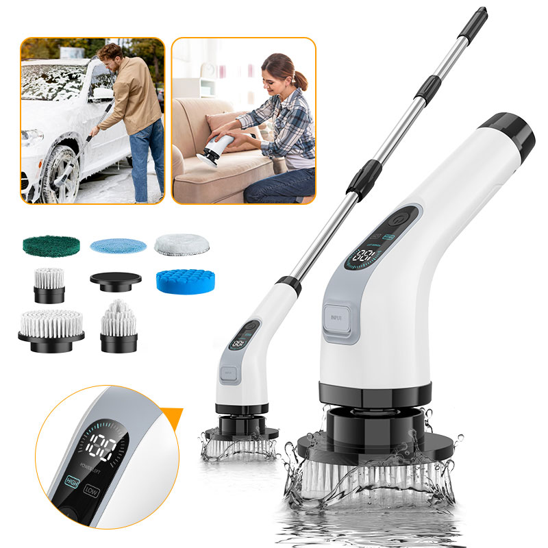 Kitchen Handy Gadgets - Elektrische reinigingsborstel Draadloze handdouche-schrobmachine Spin Cleaner
