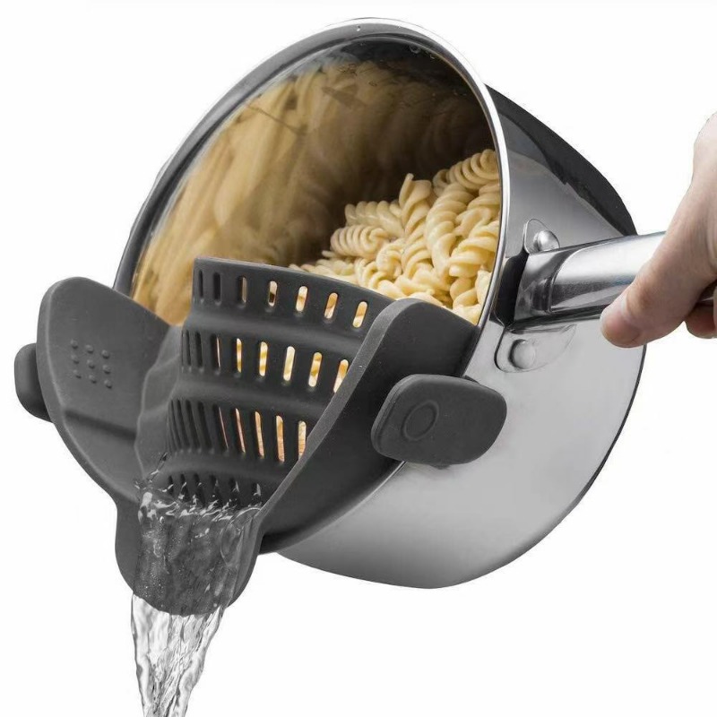 Kitchen Gadgets Pasta - Siliconen Keukenzeef Clip Op Potten En