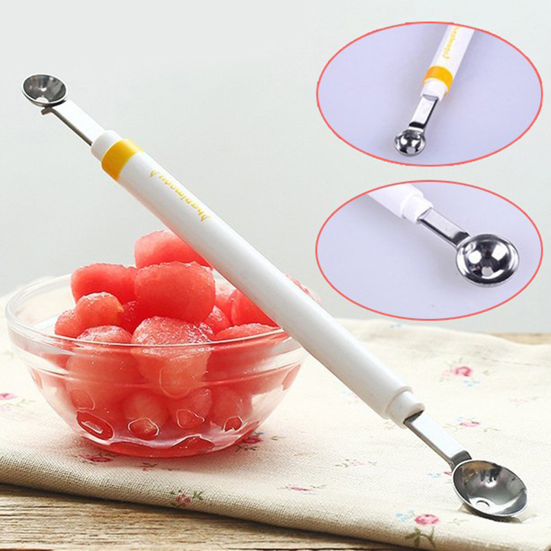 Kitchen Gadget Amazon - 1 stuk roestvrijstalen meloenballetjeslepel met dubbele