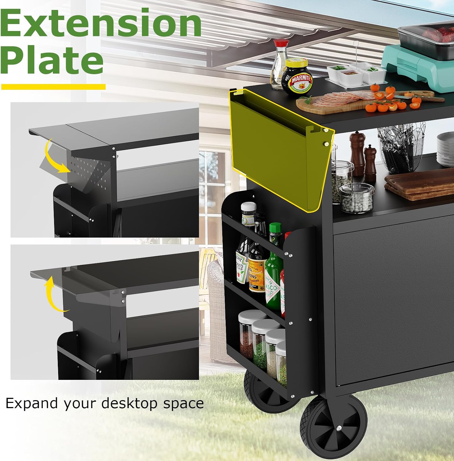 Buitenkeuken op wielen met opb - Kitchen Gadgets Organizer recensie en prijs
