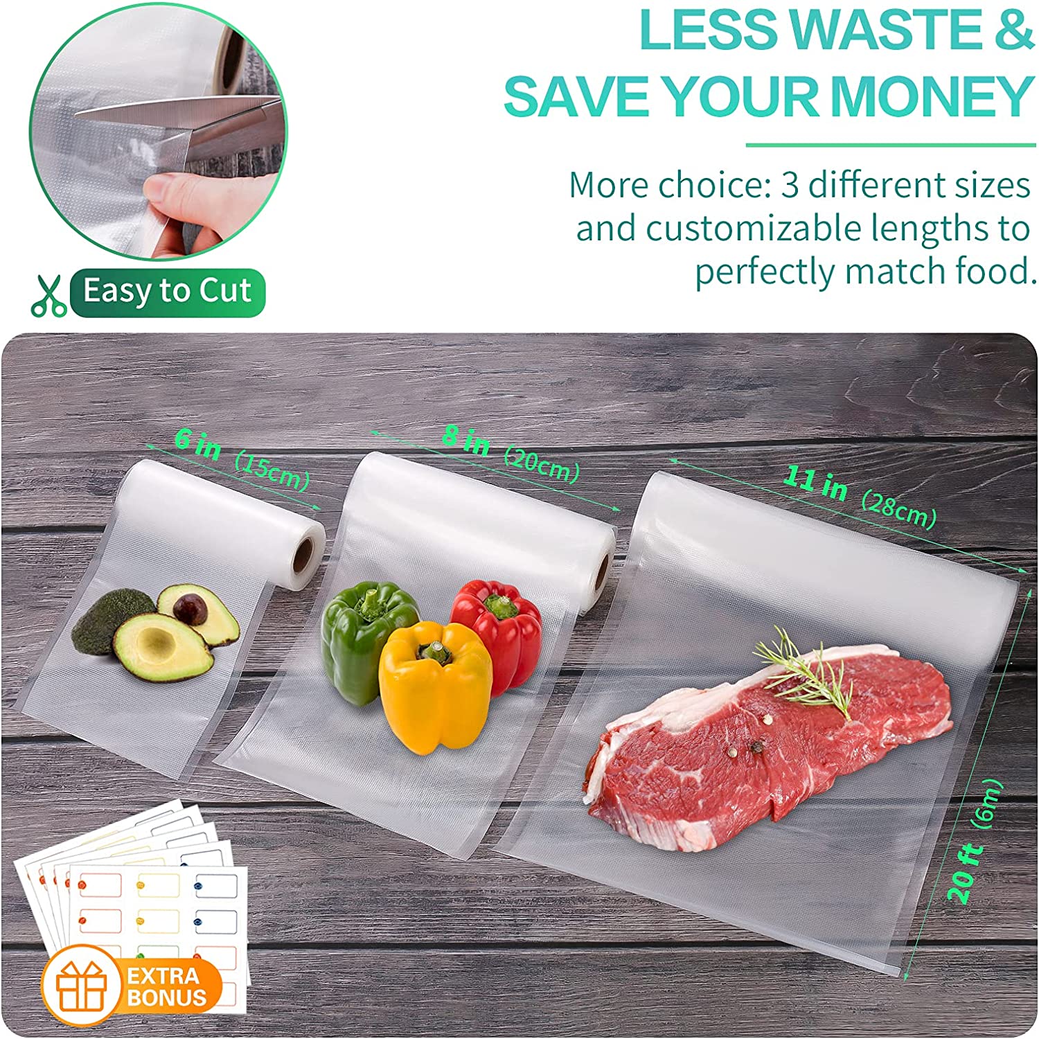 Keukenzakken voor vacuümvoedse - Kitchen Gadgets Organizer recensie en prijs