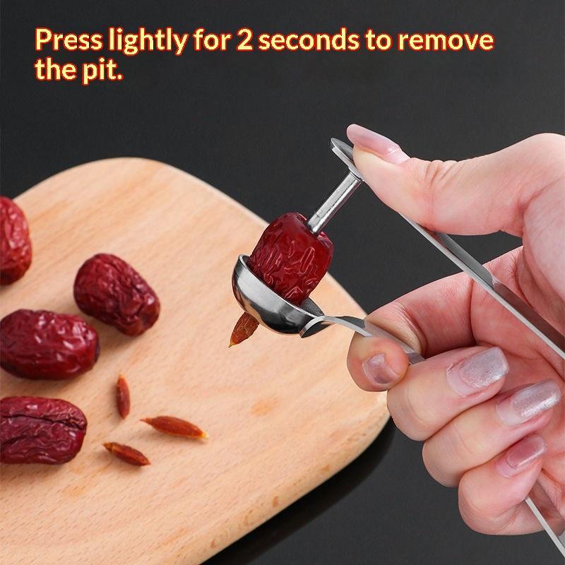 RVS dadelontpitter, rode zaadv - Kitchen Gadgets Kitchen recensie en prijs