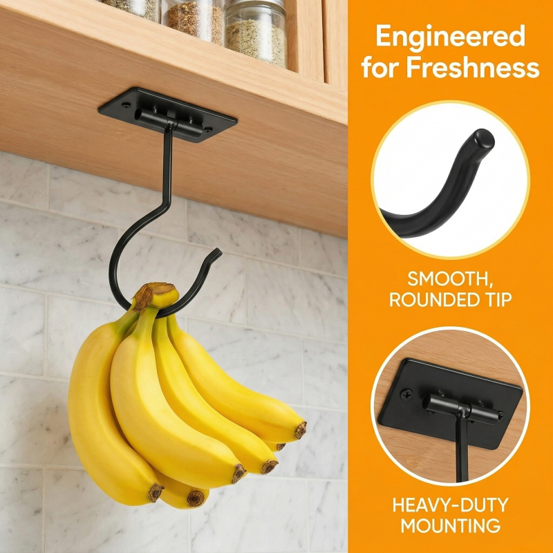 Zwart metalen zelfklevende ban - Kitchen Gadgets Organizer recensie en prijs