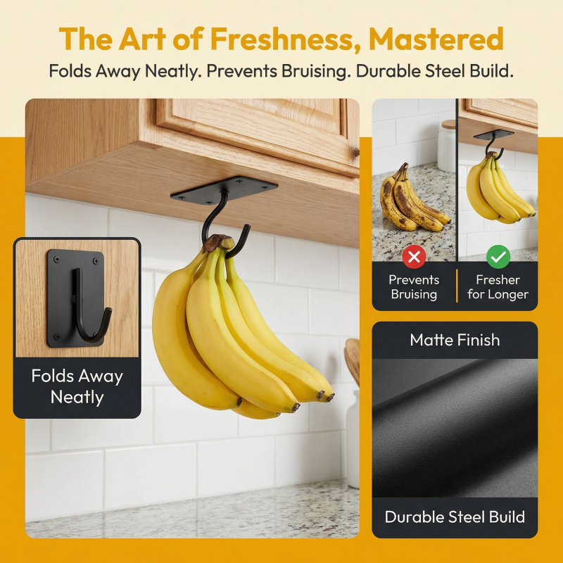 Zwart metalen zelfklevende ban - Kitchen Gadgets Organizer recensie en prijs