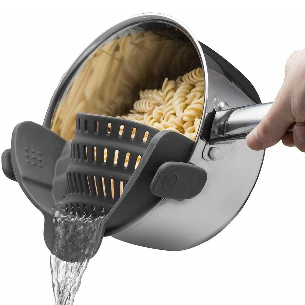 Silicone keukenzeef, clip-on v - Kitchen Gadgets Pasta recensie en prijs