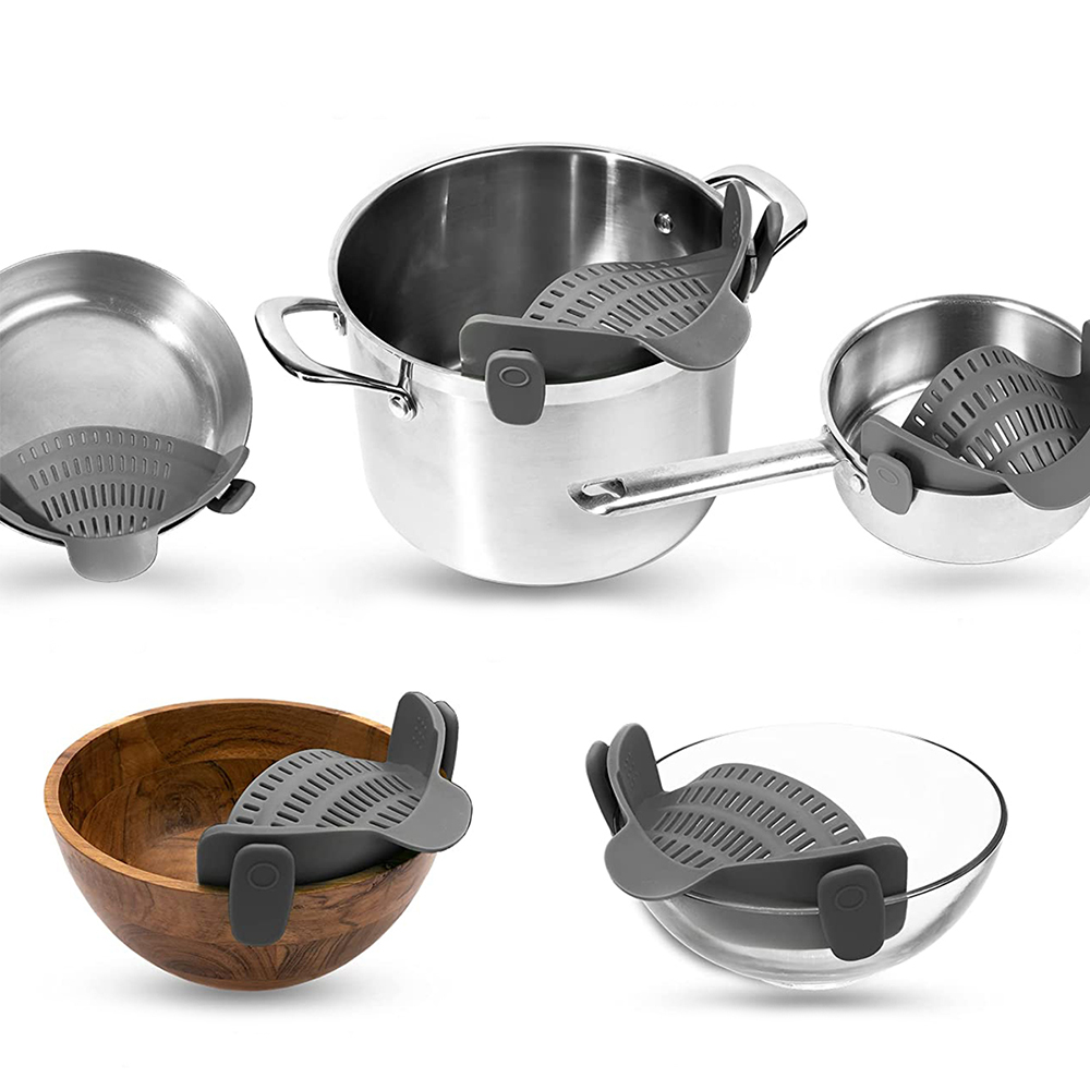 Silicone keukenzeef, clip-on v - Kitchen Gadgets Pasta recensie en prijs
